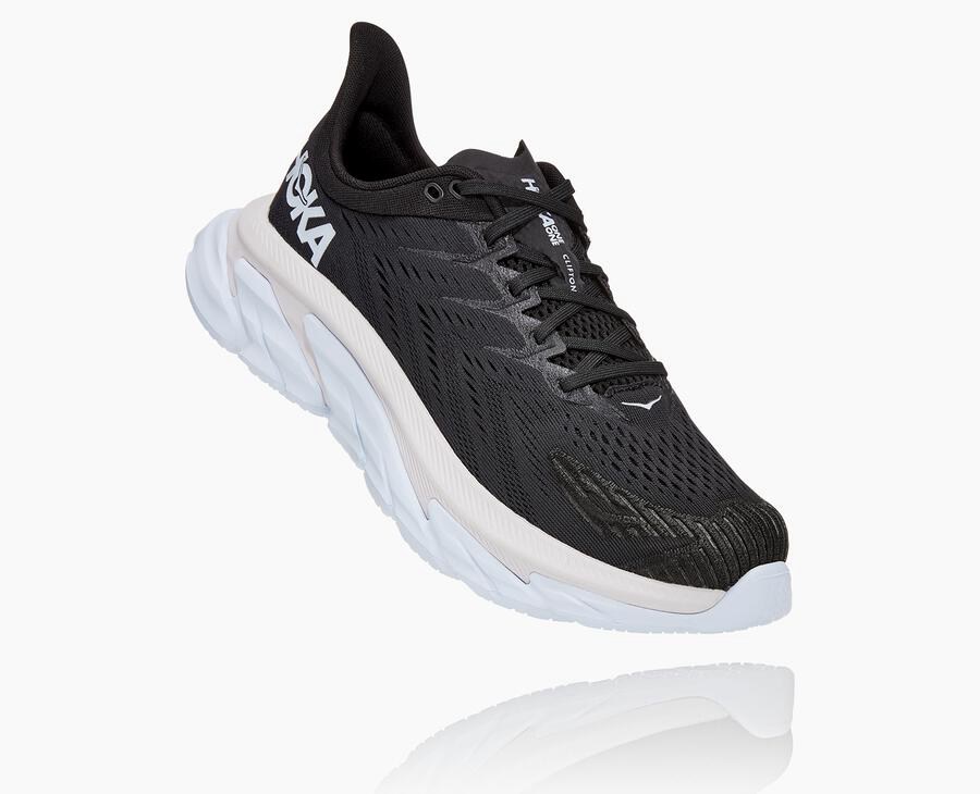 Tenis Hoka One One Hombre Negros/Blancos - Clifton Edge - SAQW84312